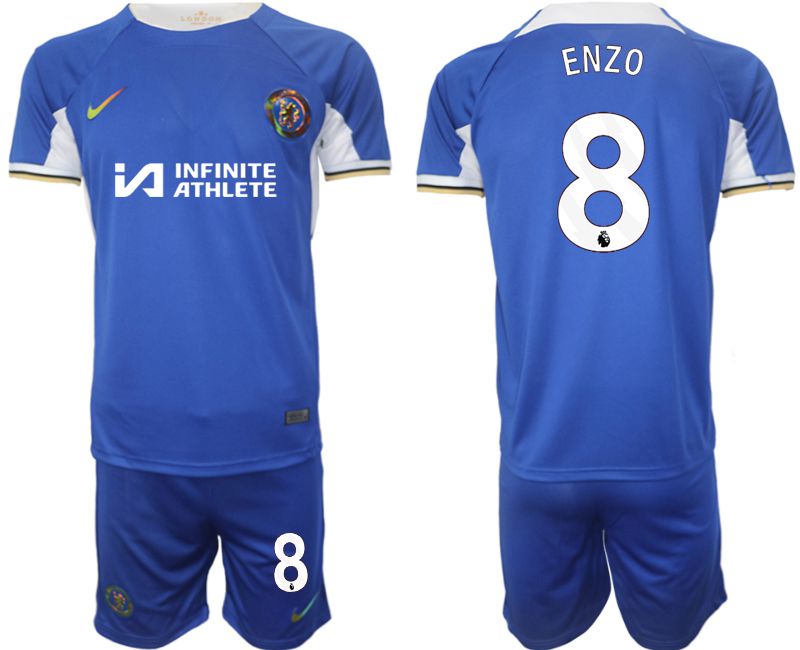 Men 2023-2024 Club Chelsea FC home blue 8 Soccer Jerseys